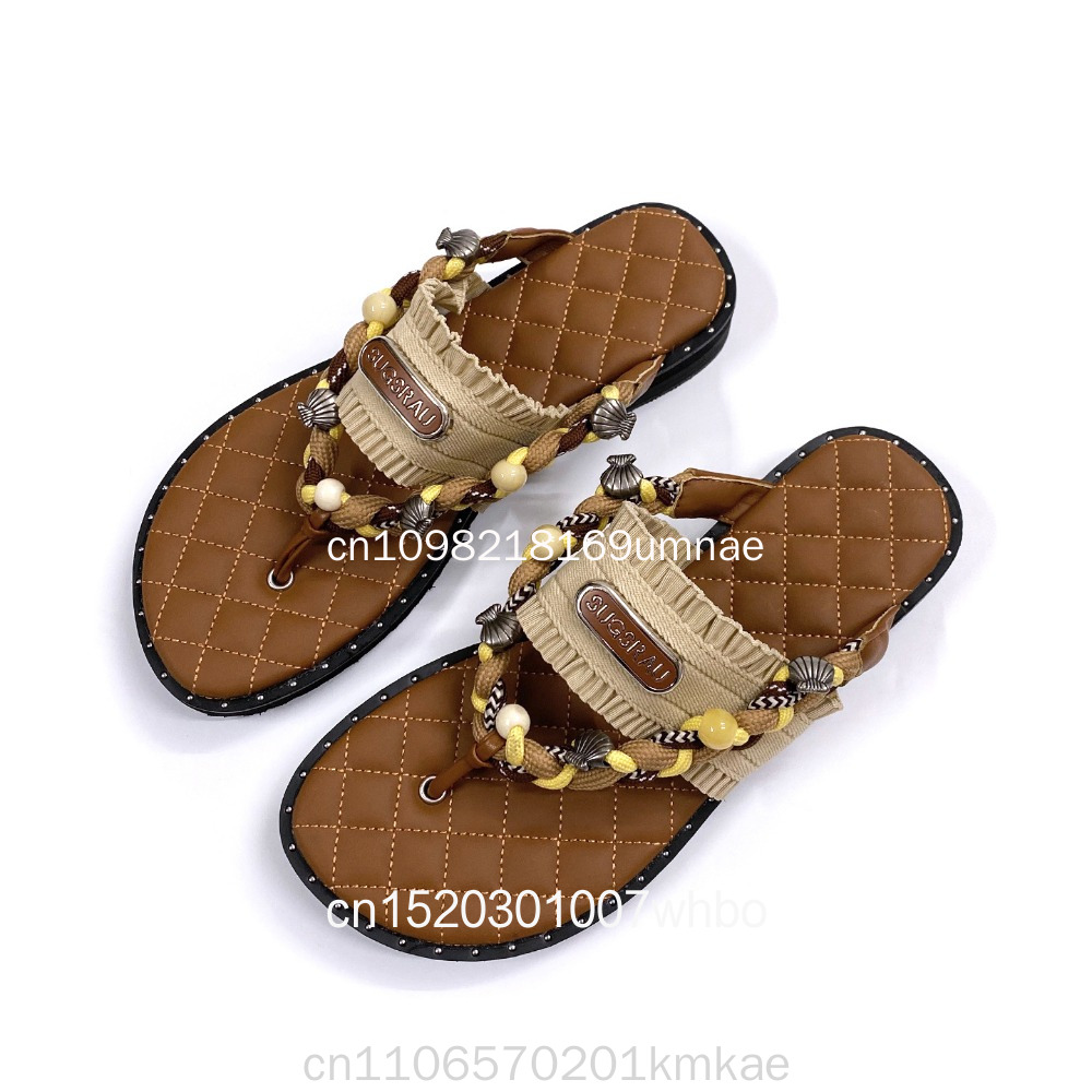 New Retro Woven Women's Slippe - Flip Flop Leather Men review and price