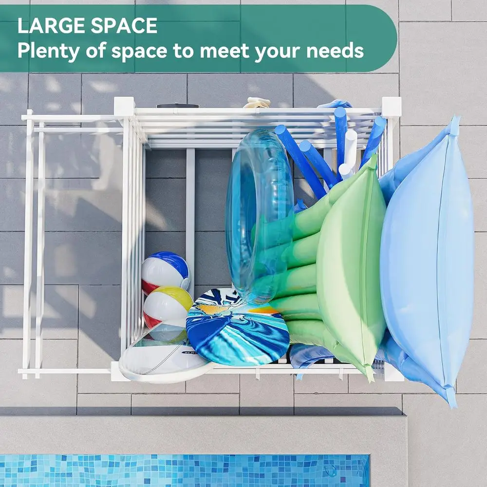 Pool Storage Bin with Towel Ra - Beach Towel Large review and price