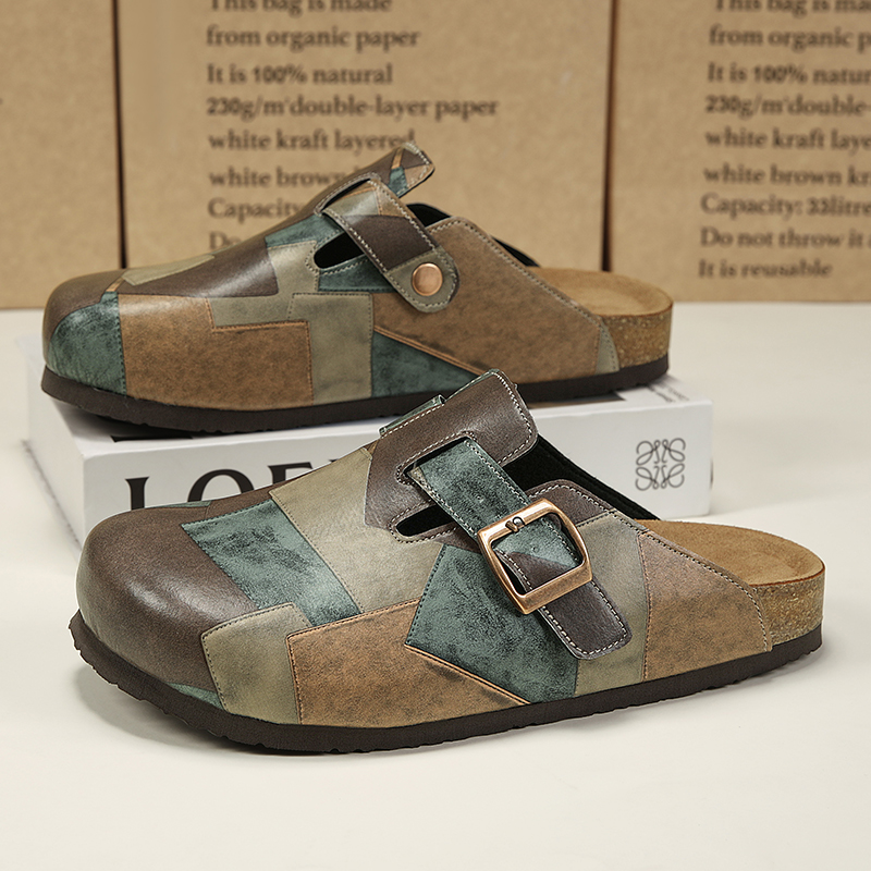 Unisex Cork Closed Toe Slipper - Flip Flop Leather Men review and price