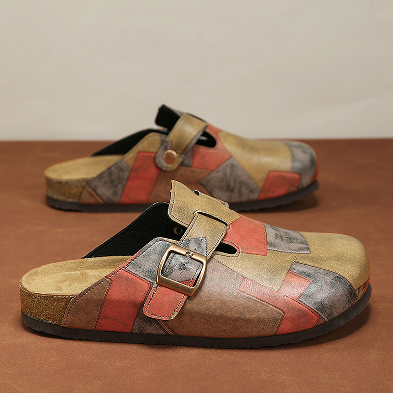 Unisex Cork Closed Toe Slipper - Flip Flop Leather Men review and price