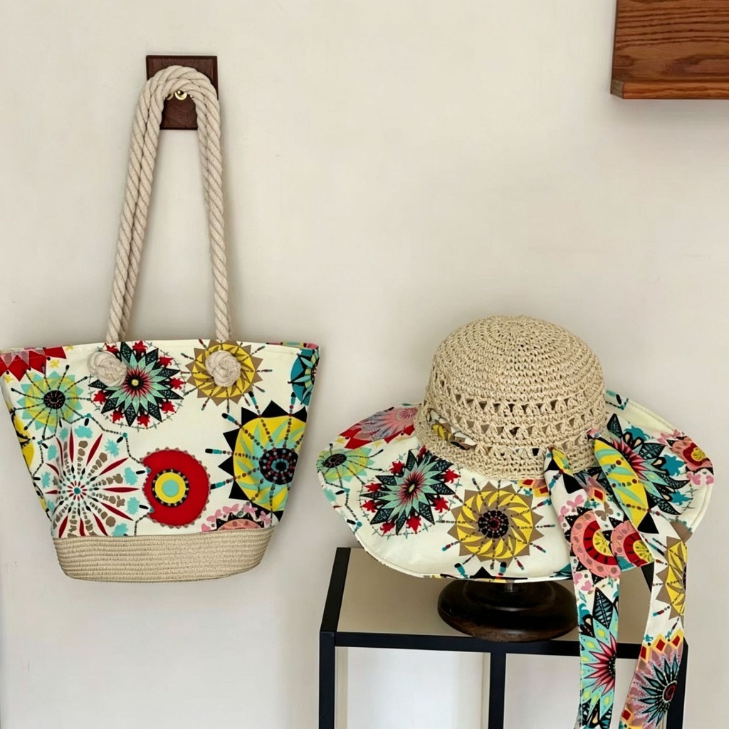 Boho Straw Sun Hat and Beach B - Bucket Hat Straw review and price