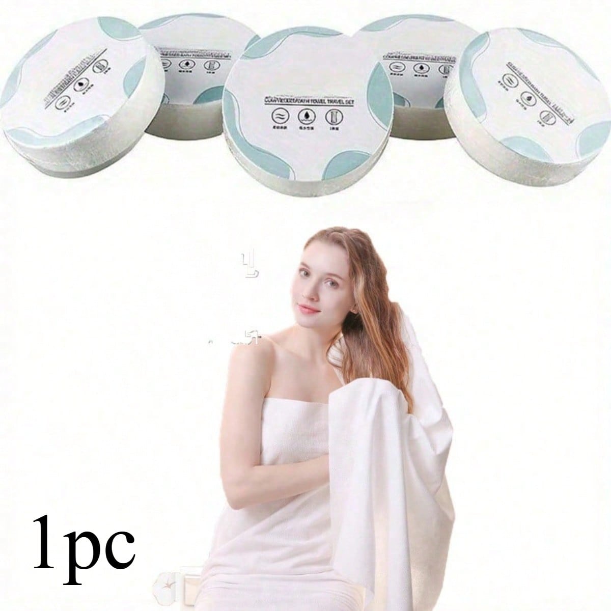 1pc  Large Compressed Towel Di - Beach Towel Large review and price