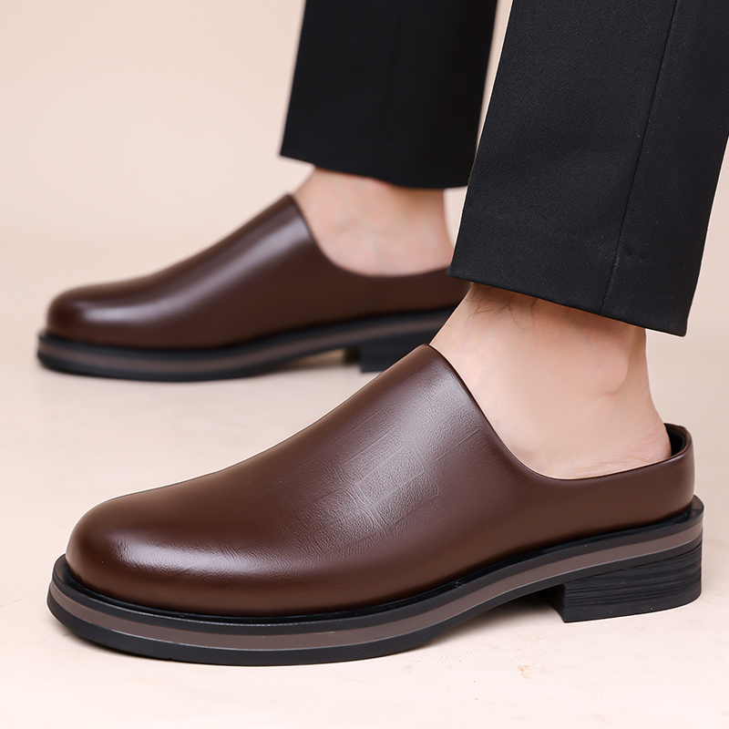 Men Slip-On Half Slippers, Thi - Flip Flop Leather Men review and price