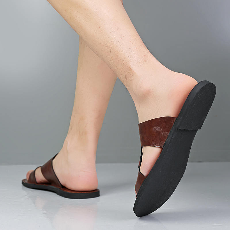 Handmade Leather Slippers Men  - Flip Flop Leather Men review and price