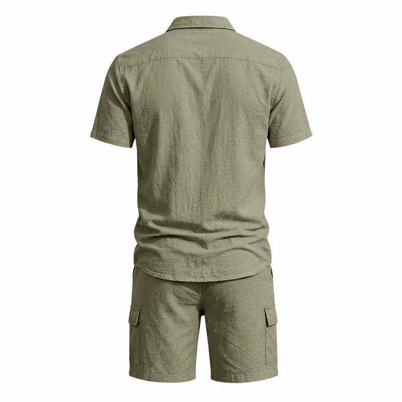 Men Summer American Linen Two  - Short Linen Drawstring review and price