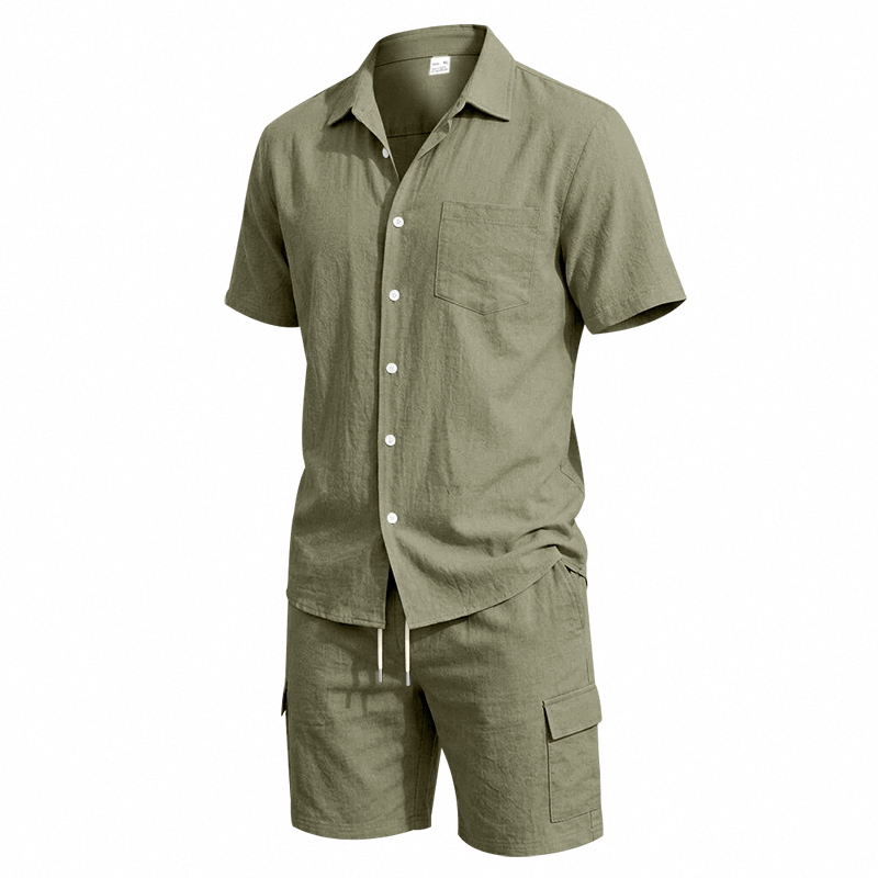 Men Summer American Linen Two  - Short Linen Drawstring review and price