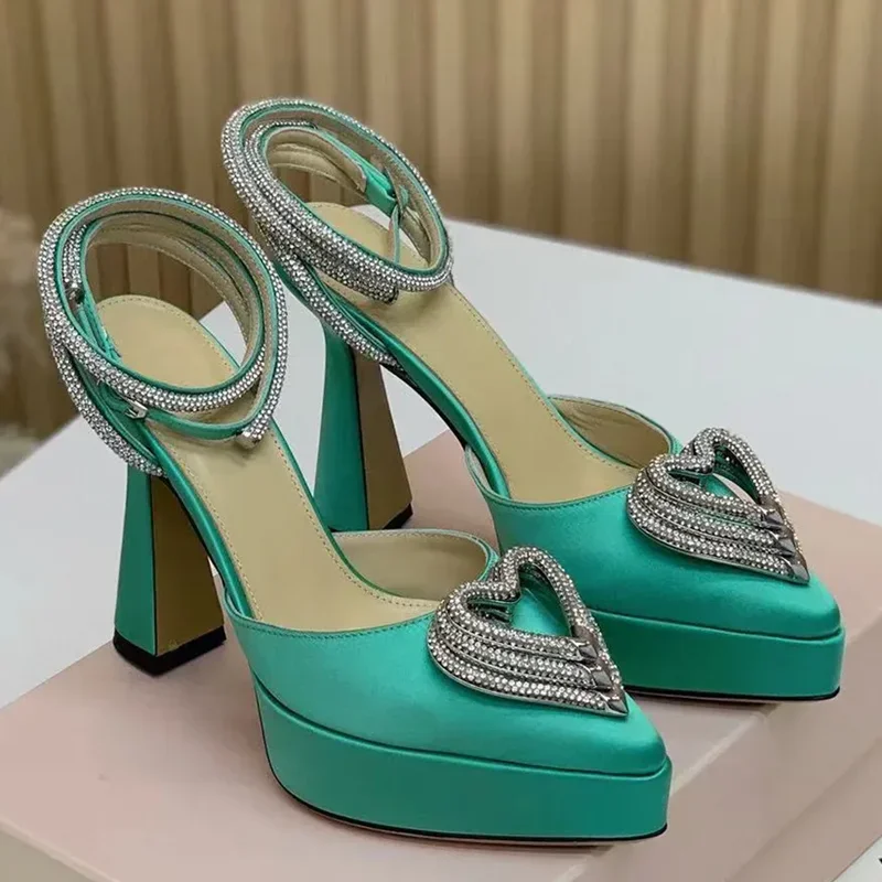 Platform Crystal Love Decorati - Casual Sandal Leather review and price